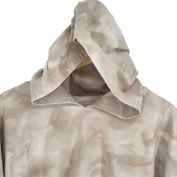 Lululemon Athletica Womens Cropped Long Sleeve Bubble Hem Hoodie Beige‎ Size 12 - Picture 3 of 11